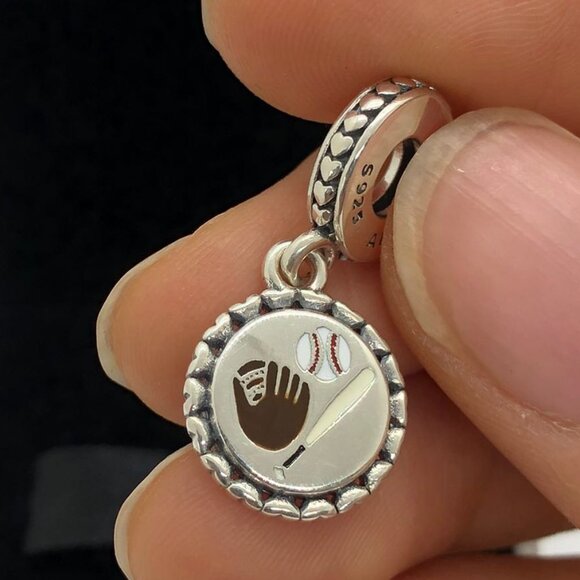 ✨🔥Pandora Baseball Dangle Charm HomeRun (HR) Charm - Picture 1 of 5
